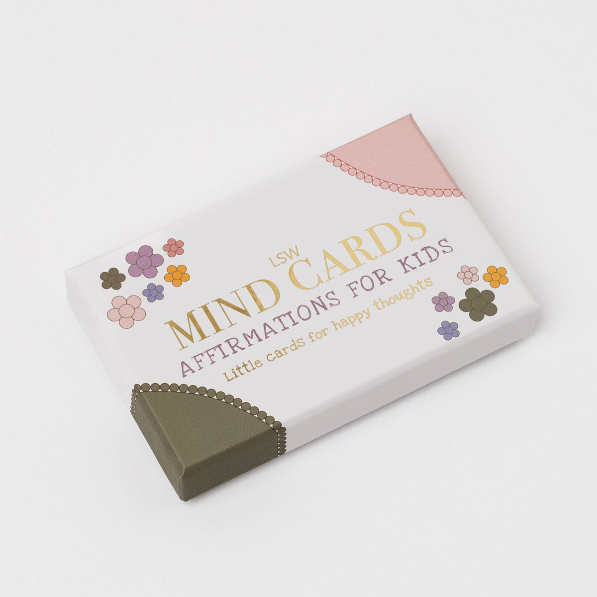Pack of affirmation cards for kids on a white background