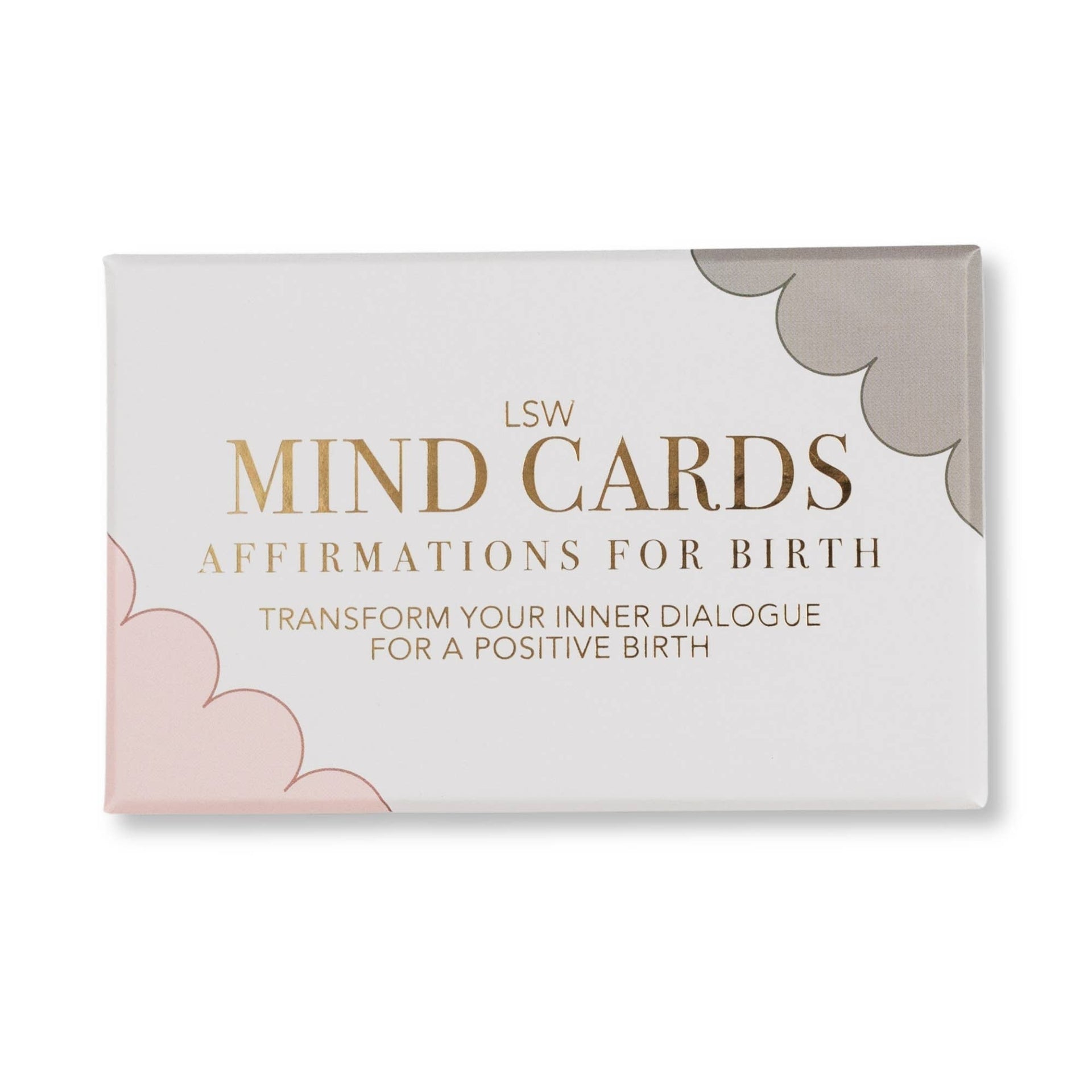 Pack of LSW Mind Cards for Affirmations during Birth on a white background