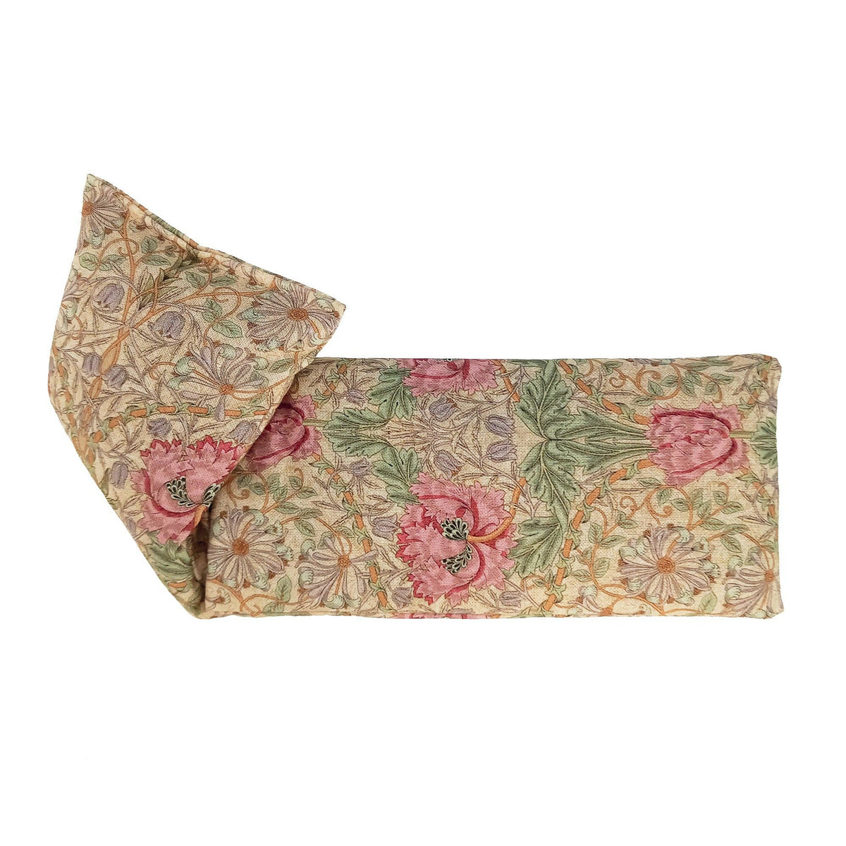 Floral patterned fabric on a white background