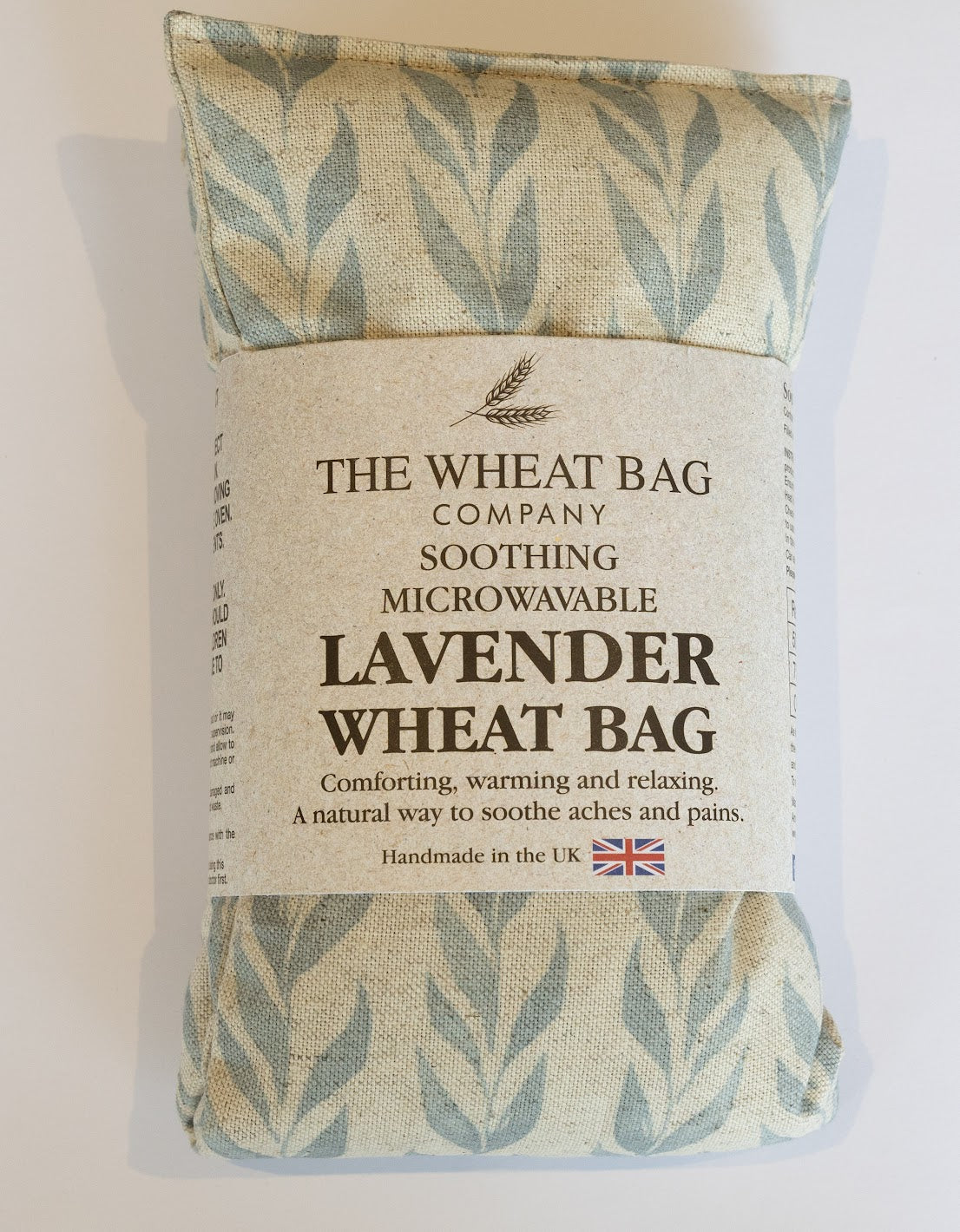 Lavender wheat bag on a white background