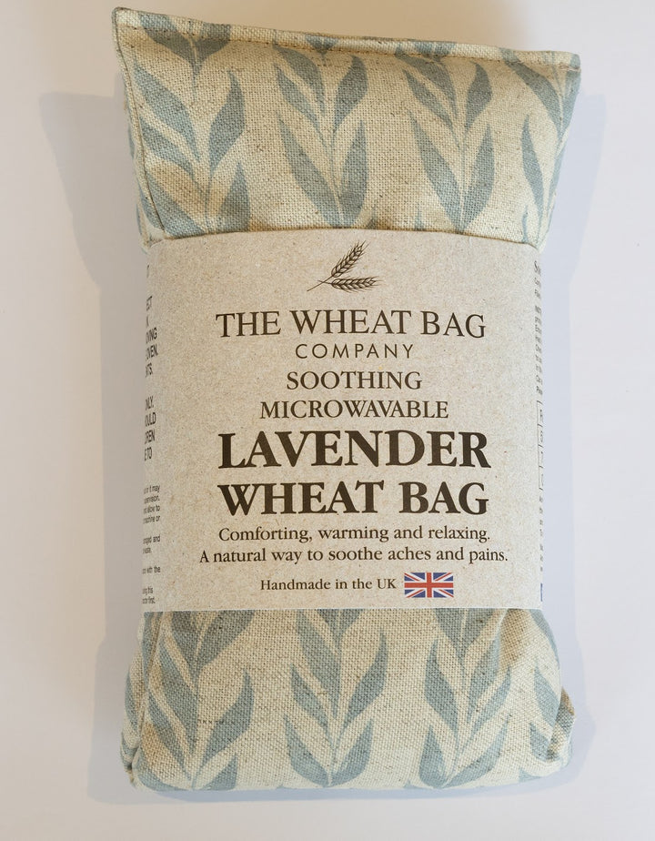 Lavender wheat bag on a white background