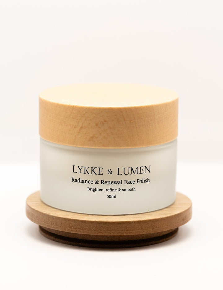 Lykke & Lumen Radiance & Renewal Face Polish on white background