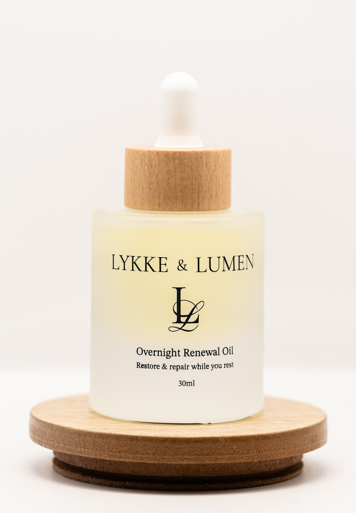 Lykke & Lumen Overnight Renewal Oil on white background