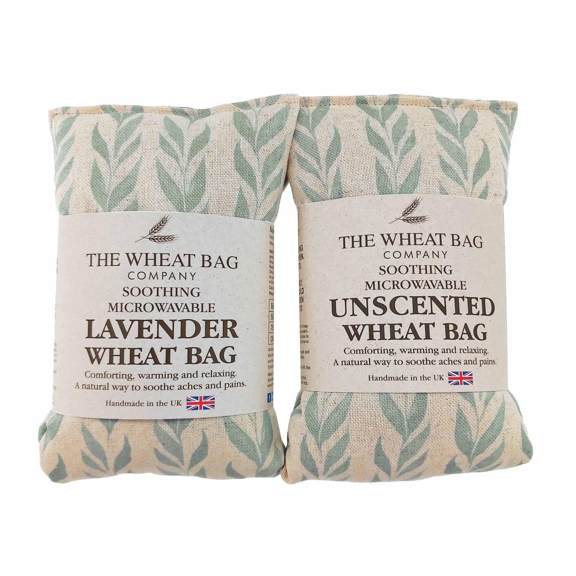 Teal Leaf Linen/Cotton Wheat Bag