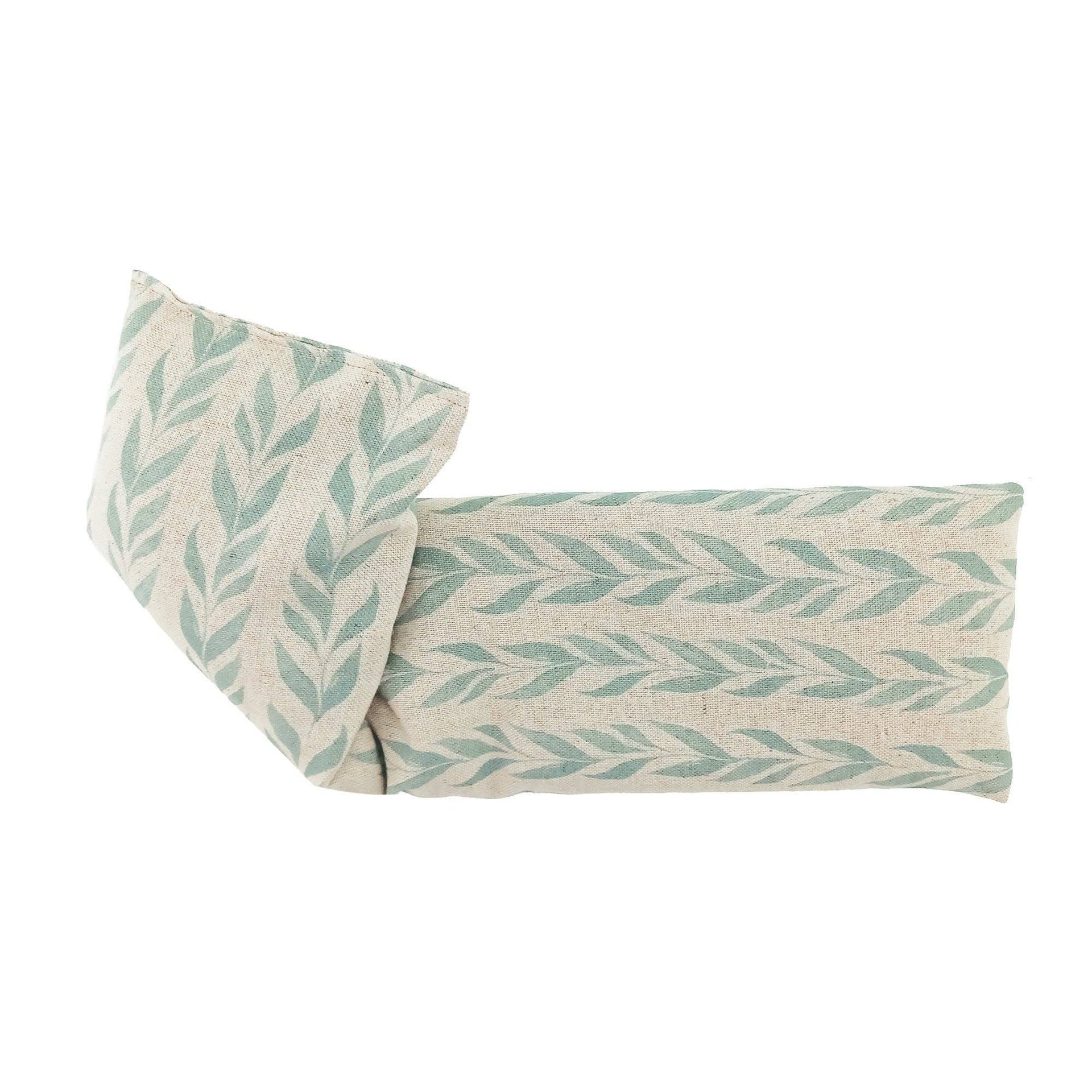 Teal Leaf Linen/Cotton Wheat Bag