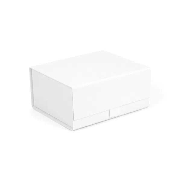 White rectangular box on a white background