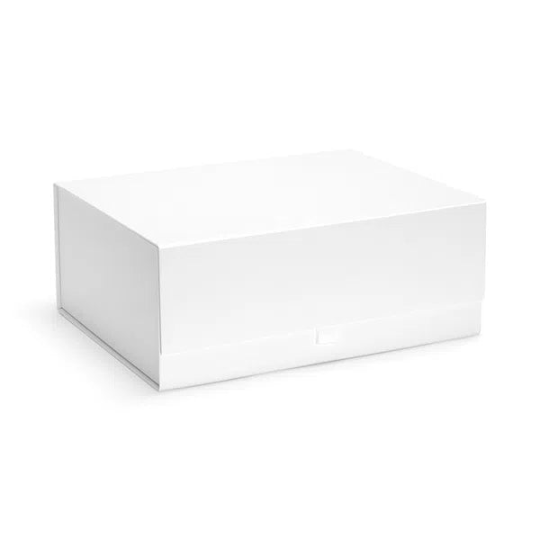 White gift box on a white background